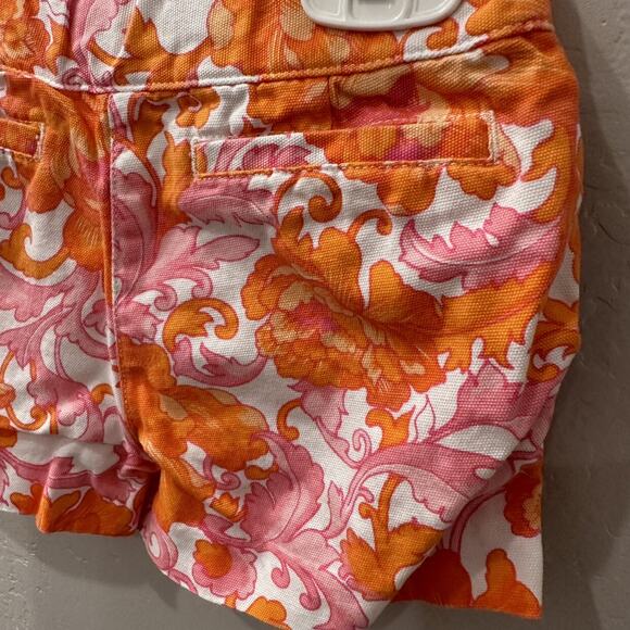 Janie and Jack Pink & Orange Floral Shorts - Picture 5 of 7